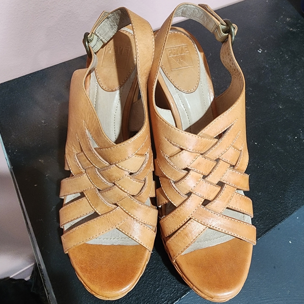 Frye Wedge Sandals 9.5